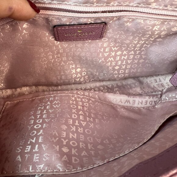 Kate Spade Raisin Milna Lovett Street Leather Crossbody Bag - Picture 7 of 8